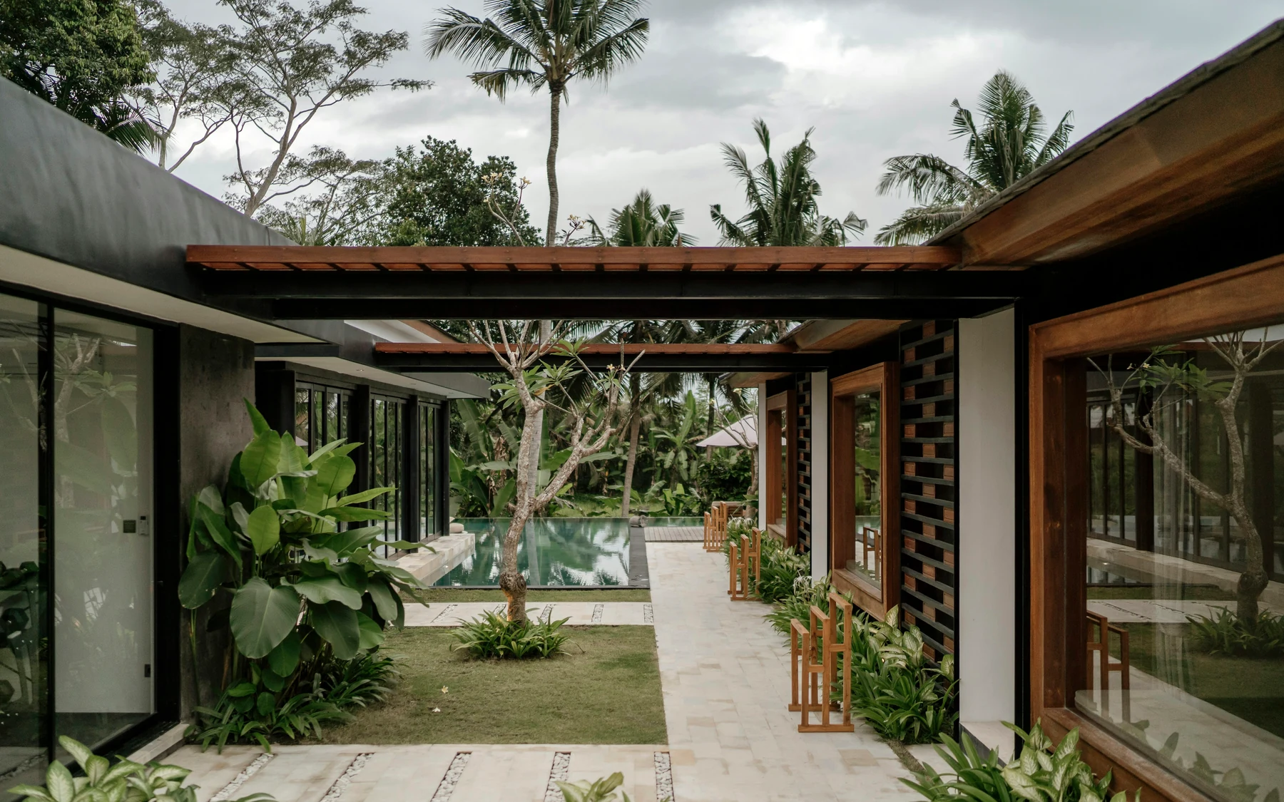 A private villa and swimming pool in Ubud, Bali
