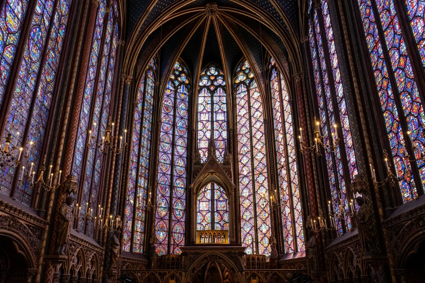 Stained-glass windows in Sainte-Chapelle