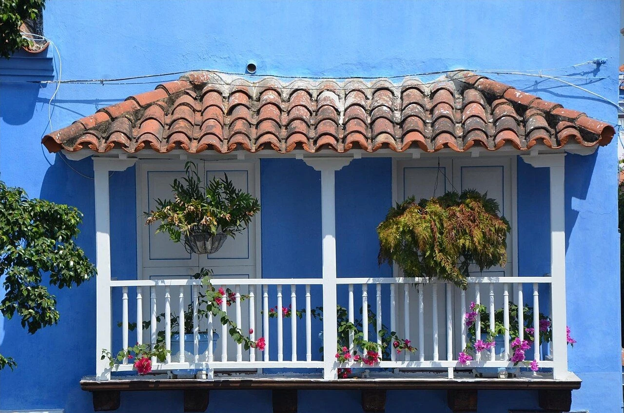 Colorful architecture in Cartagena, Colombia