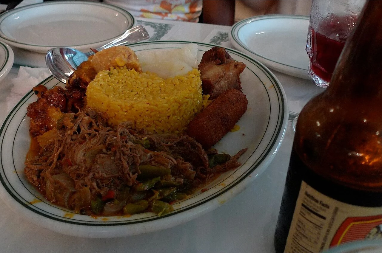 Cuban food served at Versailles Restaurant in Miami’s Little Havana.