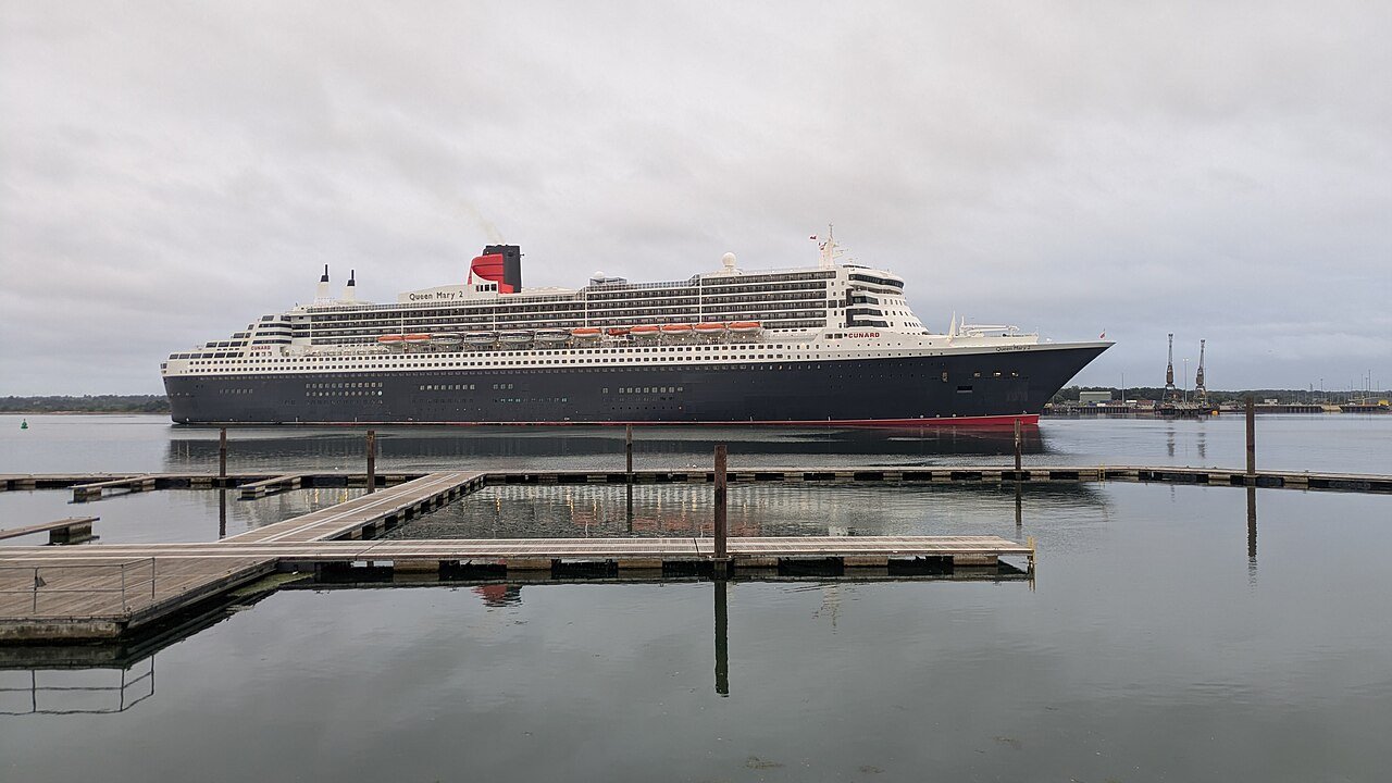 Queen Mary 2 arriving in Southampton in June 2025